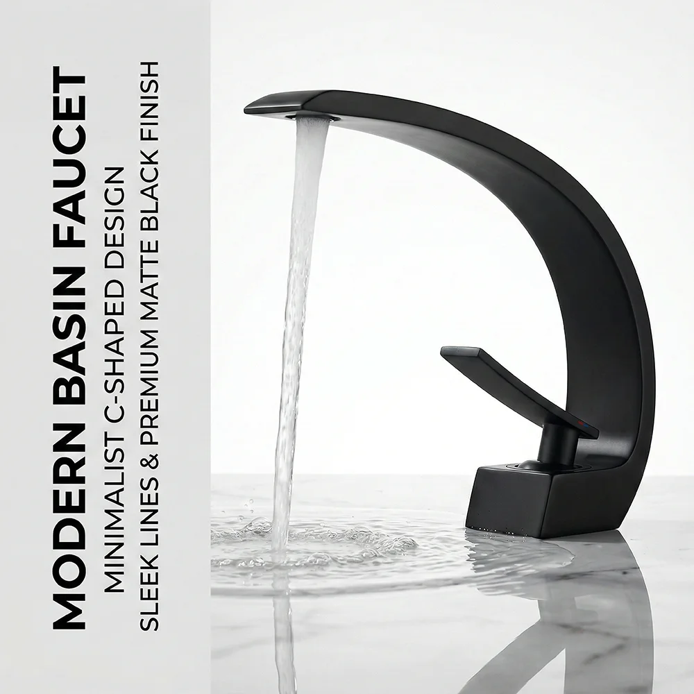 Grifo de Baño Negro Mate, Grif - Silicone Tap Washer reseña y precio