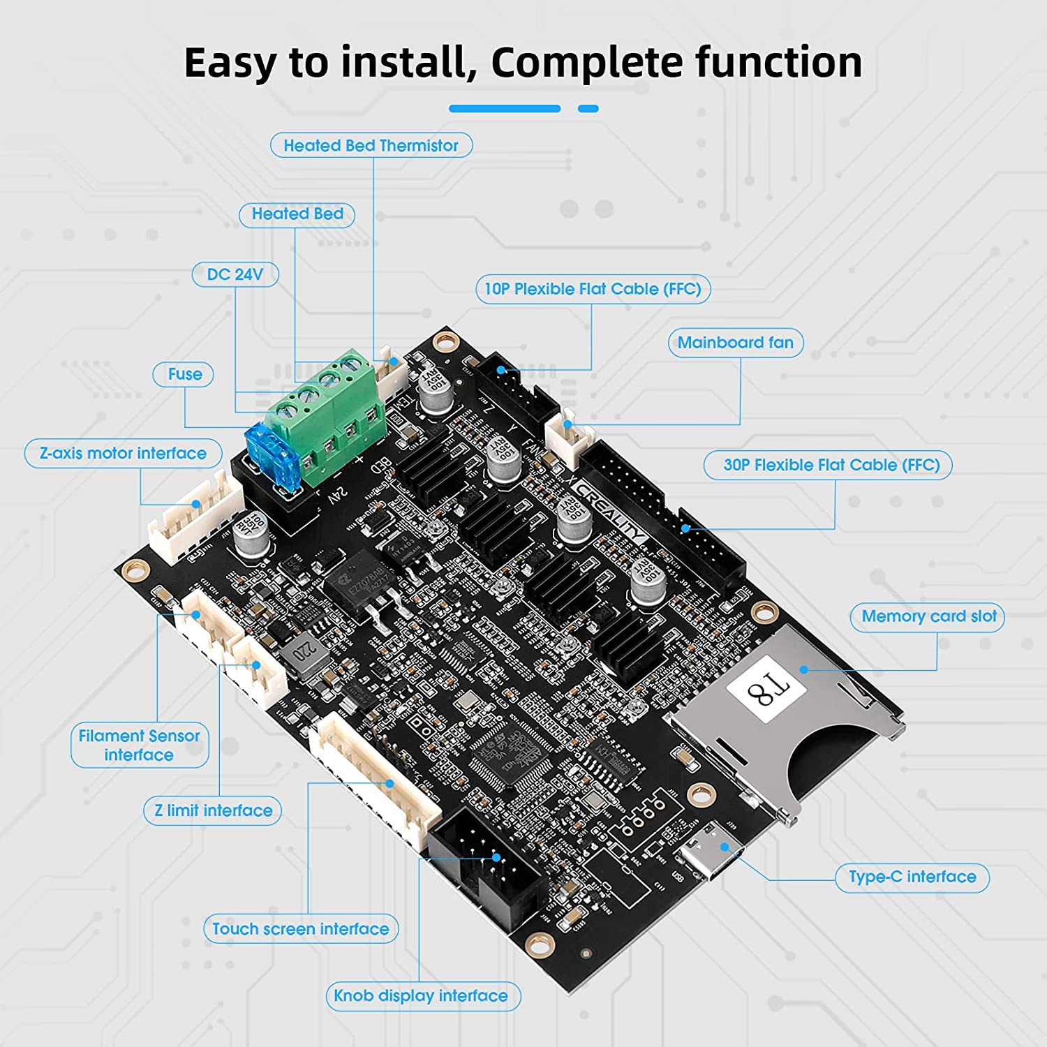 Placa Base Silenciosa Creality - Creality Printer Ender 3 reseña y precio