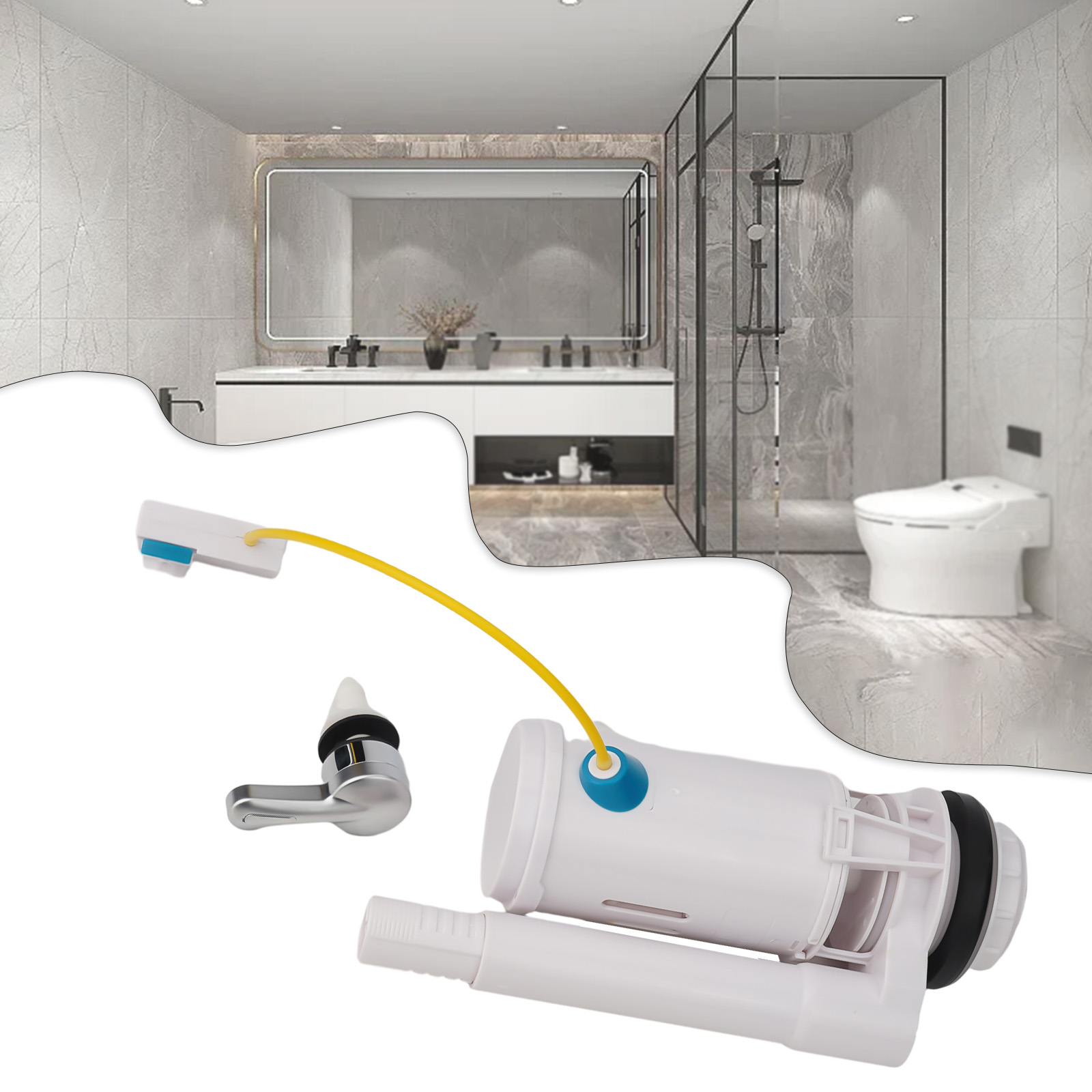 Válvula de descarga doble de p - Toilet Fill Valve reseña y precio