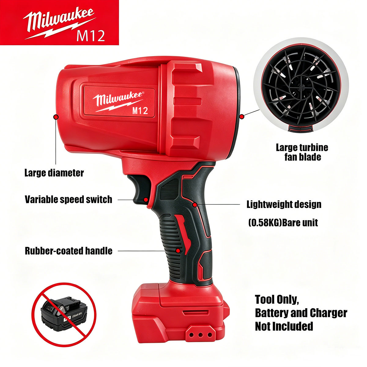 Soplador Inalámbrico Milwaukee - Milwaukee Drill M12 Fuel reseña y precio